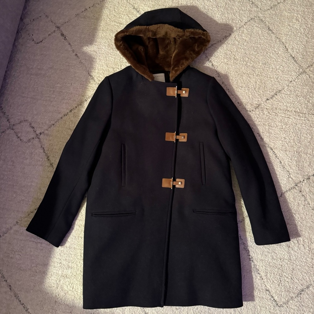 SANDRO PARIS Virgin Wool Parka